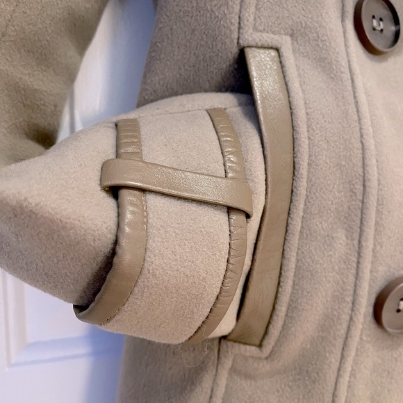 MACKAGE Cashmere Wool Coat with Leather Accents XS - Picture 3 of 4